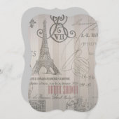 Vintages Brautparty Einladung (Vorne/Hinten)