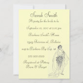 Vintages Brautparty Einladung (Rückseite)