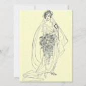 Vintages Brautparty Einladung (Vorderseite)