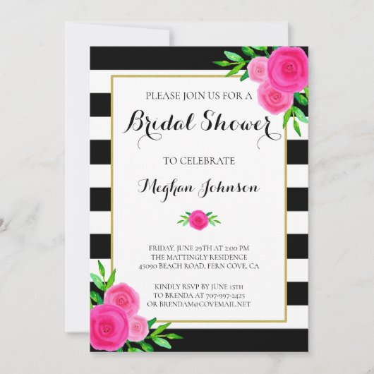 Vintages Brautparty Einladung (Vorderseite)