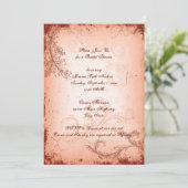 Vintages Brautparty Einladung (Stehend Vorderseite)