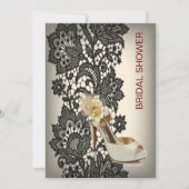 Vintages Brautparty Einladung (Vorderseite)