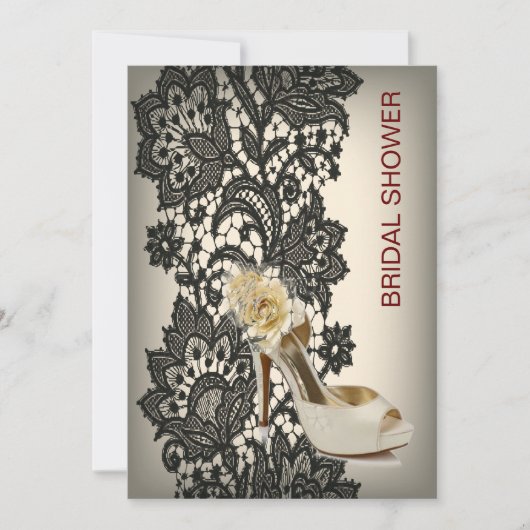 Vintages Brautparty Einladung (Vorderseite)