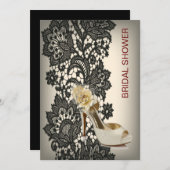Vintages Brautparty Einladung (Vorne/Hinten)