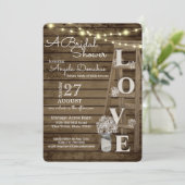 Vintages Brautparty Einladung (Stehend Vorderseite)