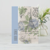 Vintages Brautparty Einladung (Stehend Vorderseite)