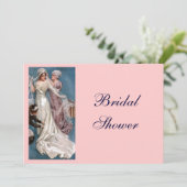 Vintages Brautparty Einladung (Stehend Vorderseite)