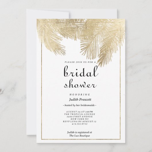 Vintages Brautparty Einladung (Vorderseite)