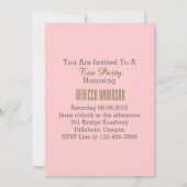 Vintages Brautparty Einladung (Rückseite)