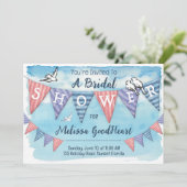 Vintages Brautparty Einladung (Stehend Vorderseite)