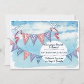 Vintages Brautparty Einladung (Rückseite)