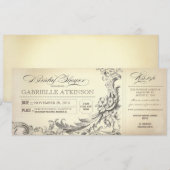 Vintages Brautparty etikettiert Einladungen (Vorne/Hinten)