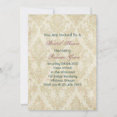 Vintages Brautparty für die Pfauenhochzeit Einladung (Rückseite)