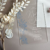 Vintages Brautparty für Elegantes Skript Acryleinladungen