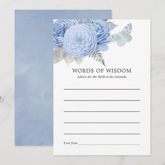 Vintages Brautparty für Navy Blue und Gold Einladung (Vorne/Hinten)