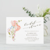 Vintages Brautparty für Wasserfarben Einladung (Stehend Vorderseite)