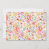 Vintages Brautparty für Wasserfarben Einladung (Rückseite)