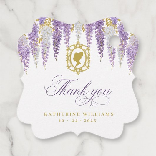 Vintages Brautparty Geschenkanhänger (Rückseite)