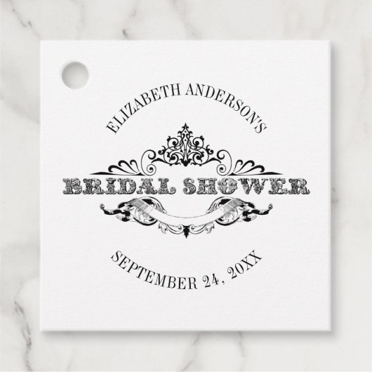 Vintages Brautparty Geschenkanhänger (Vorderseite)