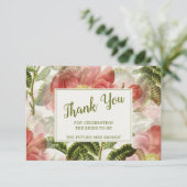 Vintages Brautparty gestrichen Dankeskarte (Stehend Vorderseite)