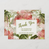 Vintages Brautparty gestrichen Dankeskarte (Vorne/Hinten)