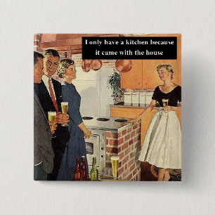 Vintages Brautparty / Haus Erwärmung Party Button