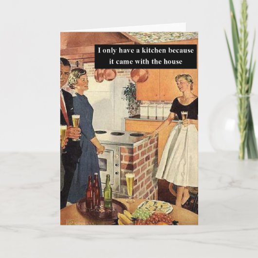 Vintages Brautparty / Haus Erwärmung Party Karte (Vorderseite)