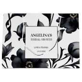 Vintages Brautparty in Schwarzweiß Große Geschenktüte (Vorderseite)