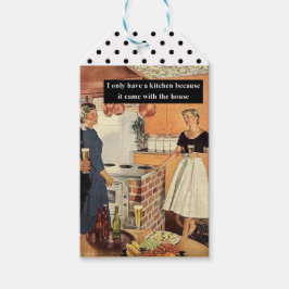 Vintages Brautparty Küche Cocktails Funny Geschenkanhänger