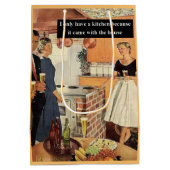 Vintages Brautparty Küche Cocktails Funny Mittlere Geschenktüte (Rückseite)