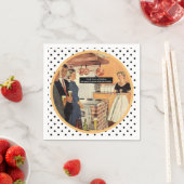 Vintages Brautparty Küche Cocktails Funny Serviette (Beispiel)