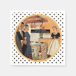 Vintages Brautparty Küche Cocktails Funny Serviette