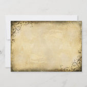 Vintages Brautparty lädt mit Peonenblüte ein Einladung (Rückseite)