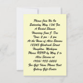 Vintages Brautparty mit Einladungen (Rückseite)