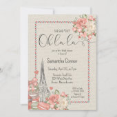 Vintages Brautparty Paris Einladung (Vorderseite)