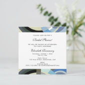 Vintages Brautparty, Retro Art Deco Jazz Einladung (Stehend Vorderseite)