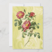 Vintages Brautparty, Rose der Liebe durch Redoute Einladung (Rückseite)