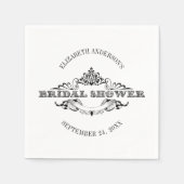 Vintages Brautparty Serviette (Vorderseite)