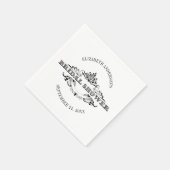 Vintages Brautparty Serviette (Ecke)