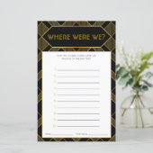 Vintages Brautparty-Spiel mit Schwarz-Weiß-Technik (Stehend Vorderseite)