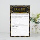 Vintages Brautparty-Spiel mit Schwarz-Weiß-Technik (Stehend Vorderseite)