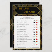 Vintages Brautparty-Spiel mit Schwarz-Weiß-Technik (Vorne/Hinten)