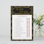 Vintages Brautparty-Spiel mit Schwarz-Weiß-Technik (Stehend Vorderseite)