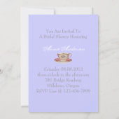 Vintages Brautparty Tee Party Einladung (Rückseite)