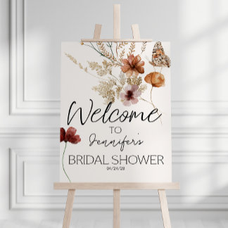 Vintages Brautparty Tiny Floral Elegant Blooms Poster