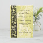 Vintages Brautparty, Viktorianische Blätter für de Einladung (Stehend Vorderseite)