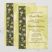 Vintages Brautparty, Viktorianische Blätter für de Einladung (Vorne/Hinten)