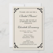 Vintages Brautparty Vintag Gelbe Blume Einladung (Vorderseite)