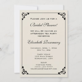 Vintages Brautparty Vintag Gelbe Blume Einladung