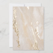 Vintages Brautparty von Gold Marmol Einladung (Rückseite)
